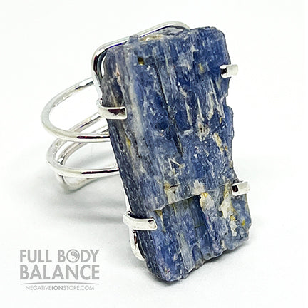 Blue Kyanite Slice Adjustable Ring