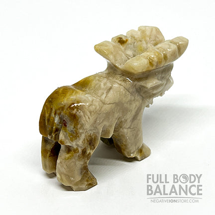 Soapstone Moose Animal Carving