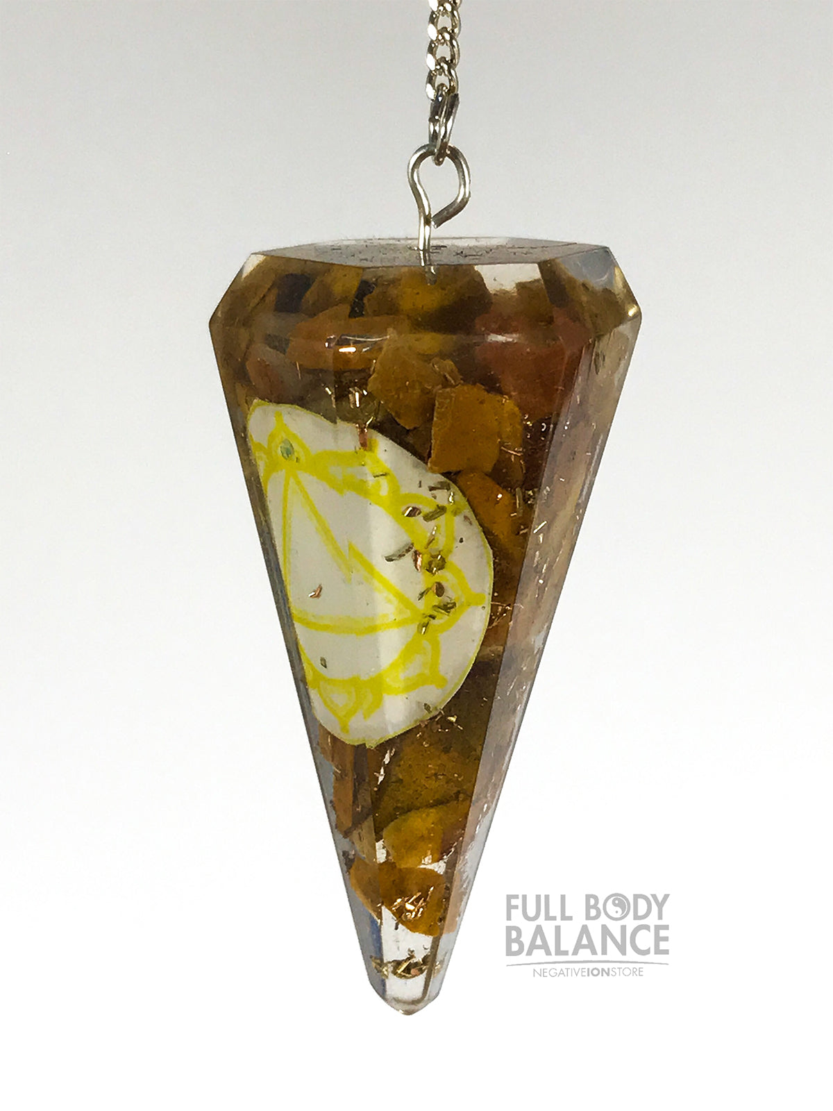 Yellow Jasper Chakra Orgonite Pendulum